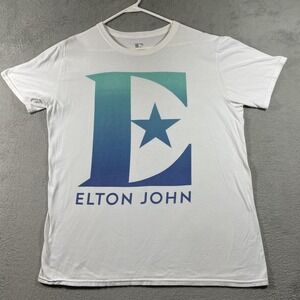 2018 Elton John Farewell Yellow Brick Road Shirt Adult Large Tour Concert SS Tee